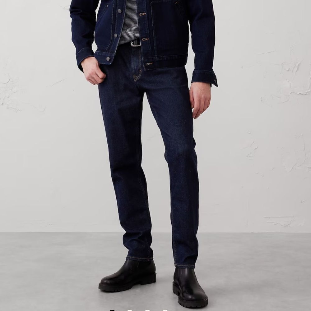 NWOT Banana Republic Men's traveler jeans slim fit size 40x34 dark wash